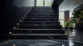 Лестница из мрамора Nero Marquina (Неро Маркина)